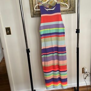 Alice + Olivia colorful striped tank dress.
